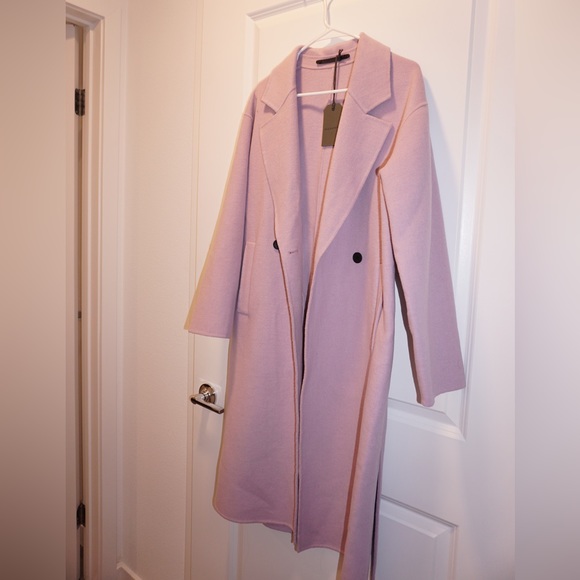 ALL SAINTS WOMENS SAMMY COAT LILAC - Picture 2 of 5